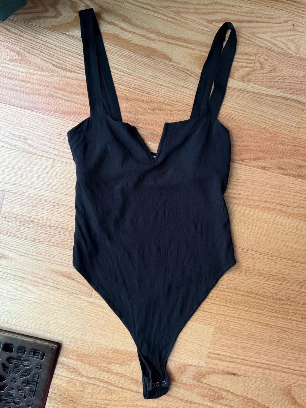 Free People Black Sweetheart Low Back Bodysuit Size Small